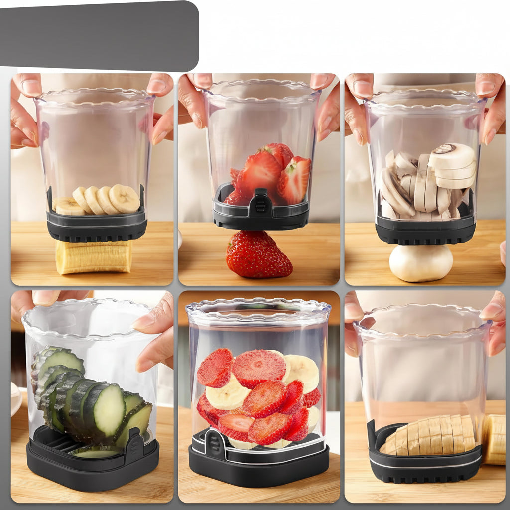 Effortless Fruit Slicing Tool with 8 Precision Blades