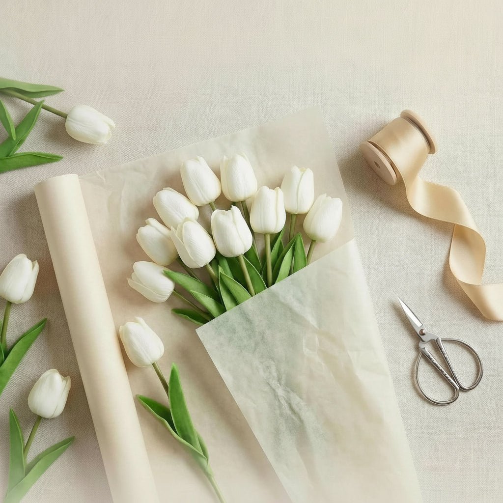 Elegant Faux Tulip Bouquet with Flexible Stems for Every Occasion