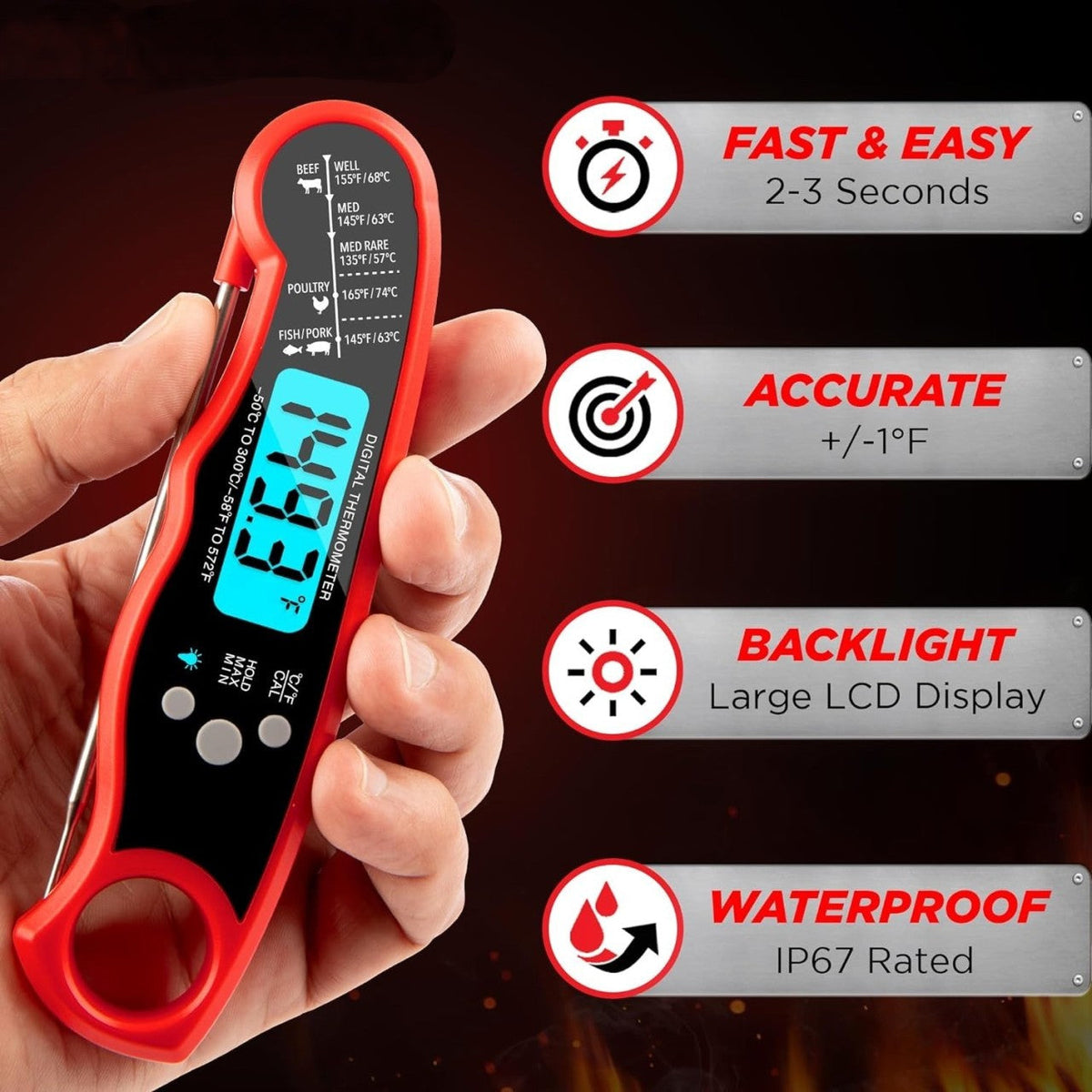 Quick-Read Culinary Thermometer for Perfect Cooking