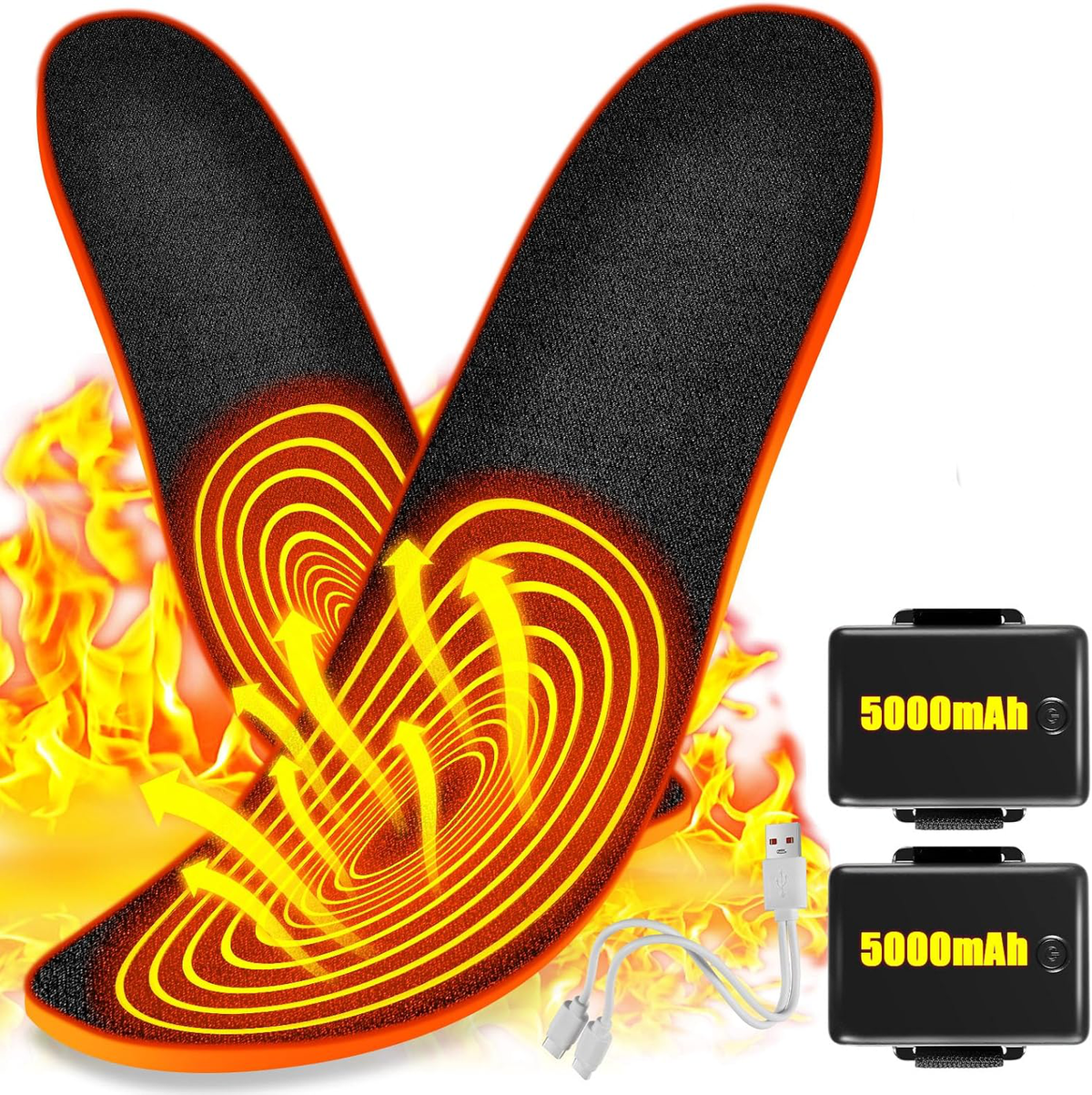 Wireless Electric Insoles with Heating Function