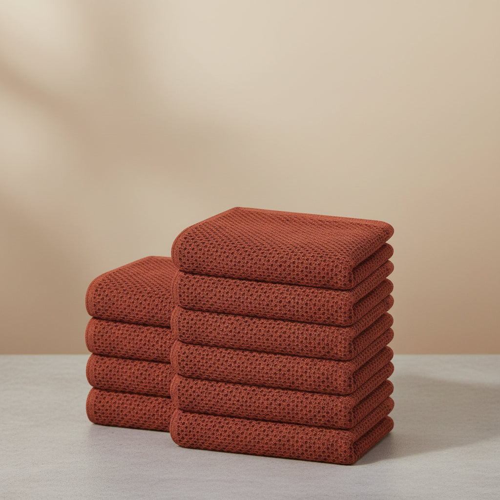Premium Cotton Kitchen Cloths Set – Highly Absorbent Waffle Texture