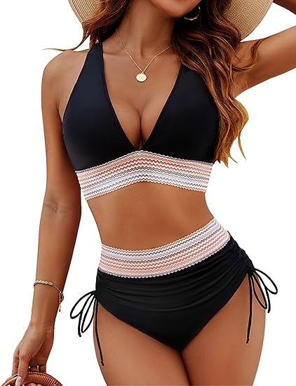 Women’s Bikini Set | Tummy Control & Push-Up Support | Adjustable Straps & Drawstring | Breathable Fabric
