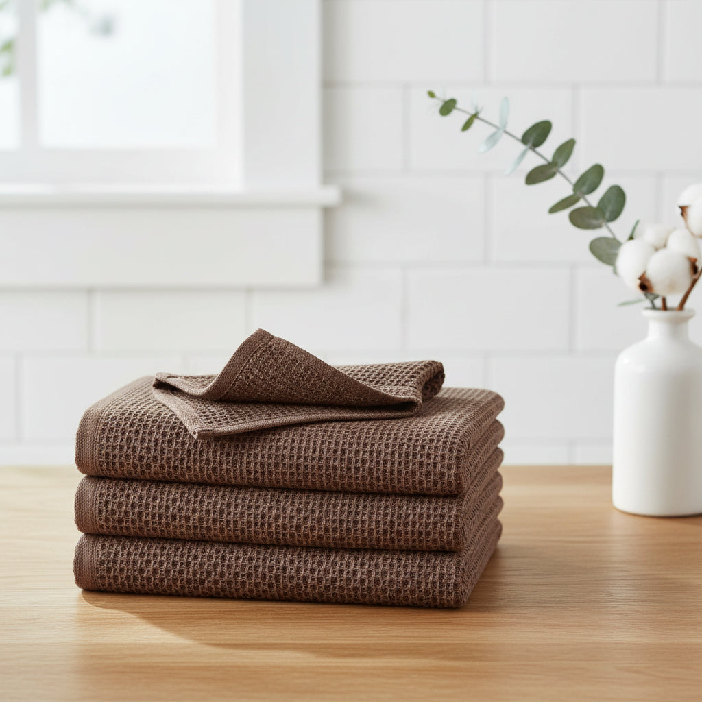 Premium Cotton Kitchen Cloths Set – Highly Absorbent Waffle Texture