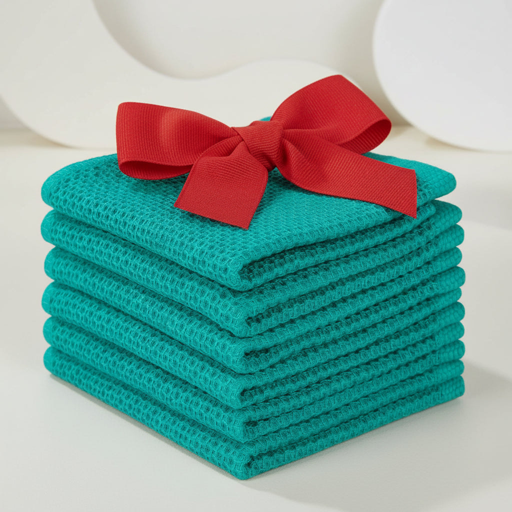 Premium Cotton Kitchen Cloths Set – Highly Absorbent Waffle Texture