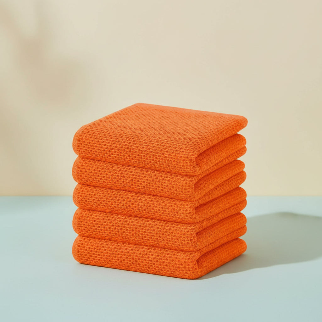 Premium Cotton Kitchen Cloths Set – Highly Absorbent Waffle Texture