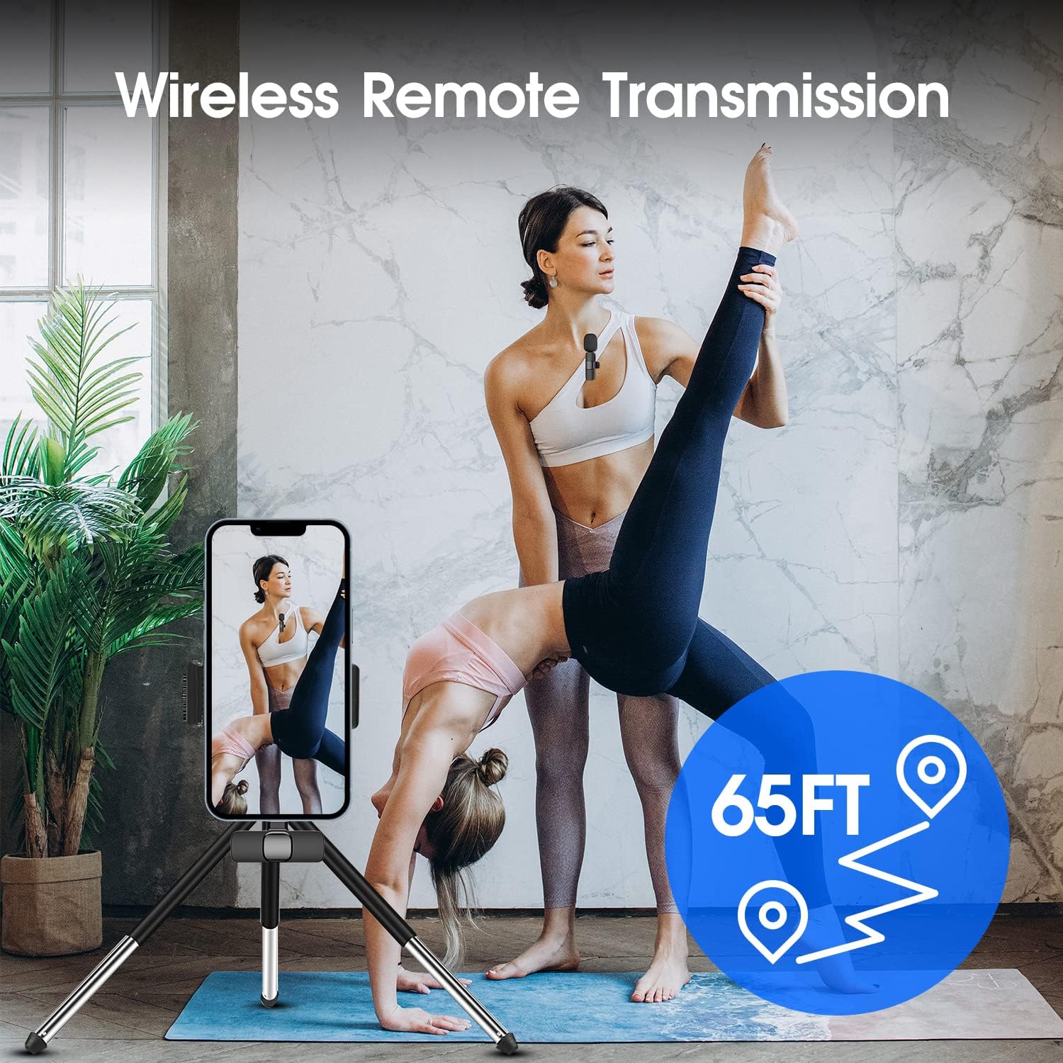 Dual Wireless Clip-On Microphones for iPhone & iPad – 2 Pack
