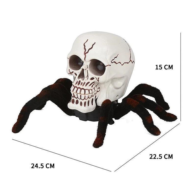 Remote Control Halloween Skeleton Spider with Glowing LED Eyes