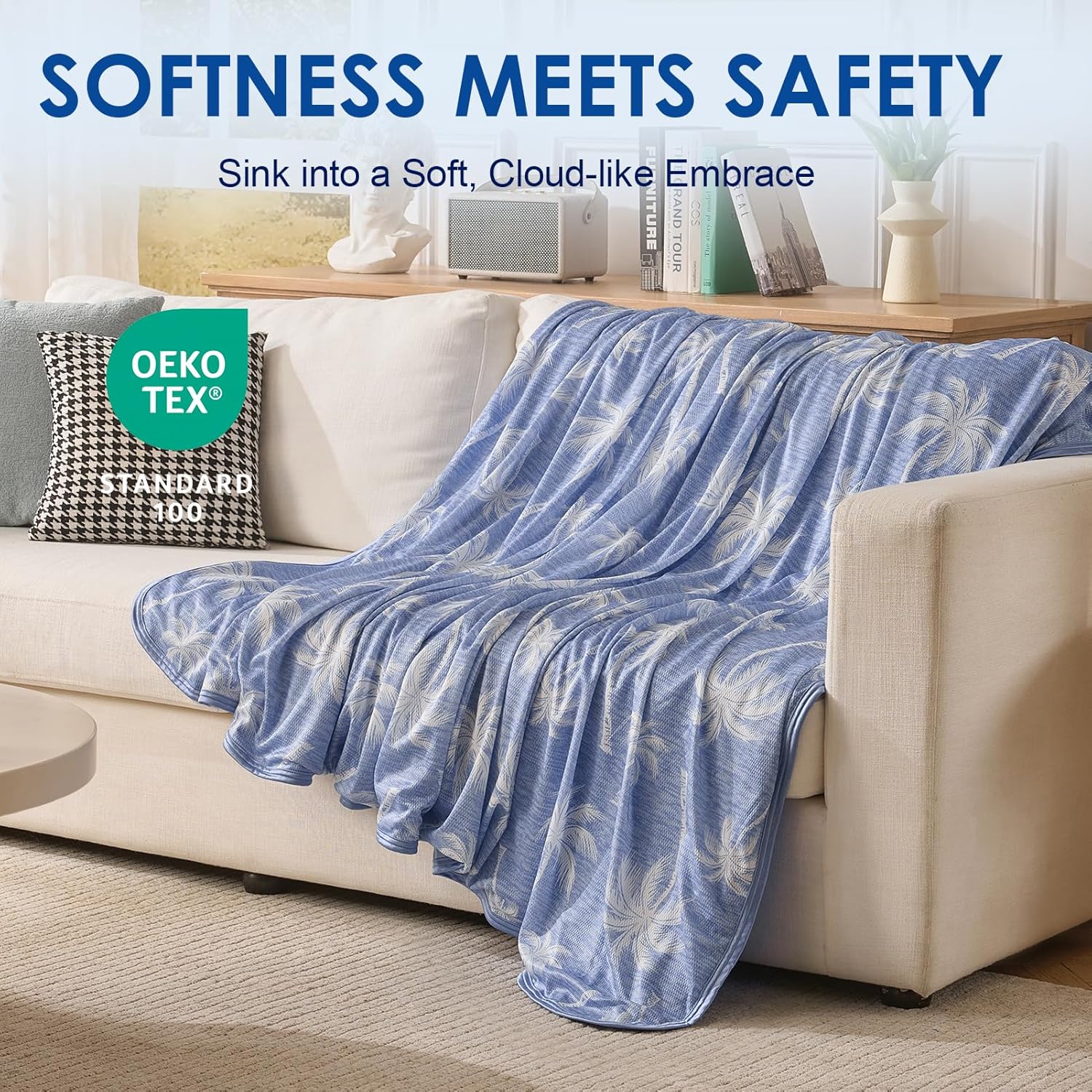 Cooling Blanket for Hot Sleepers - Lightweight Summer Throw with Breathable Fabric