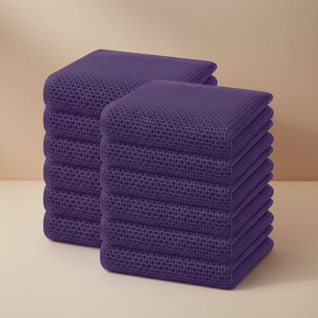 Premium Cotton Kitchen Cloths Set – Highly Absorbent Waffle Texture