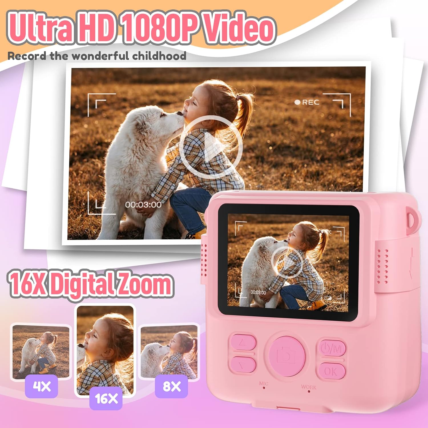 Portable Instant Print Camera for Children - Digital Edition