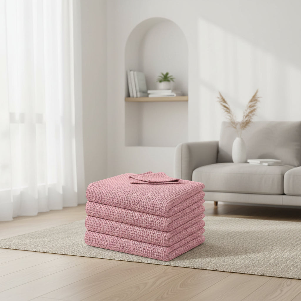 Premium Cotton Kitchen Cloths Set – Highly Absorbent Waffle Texture