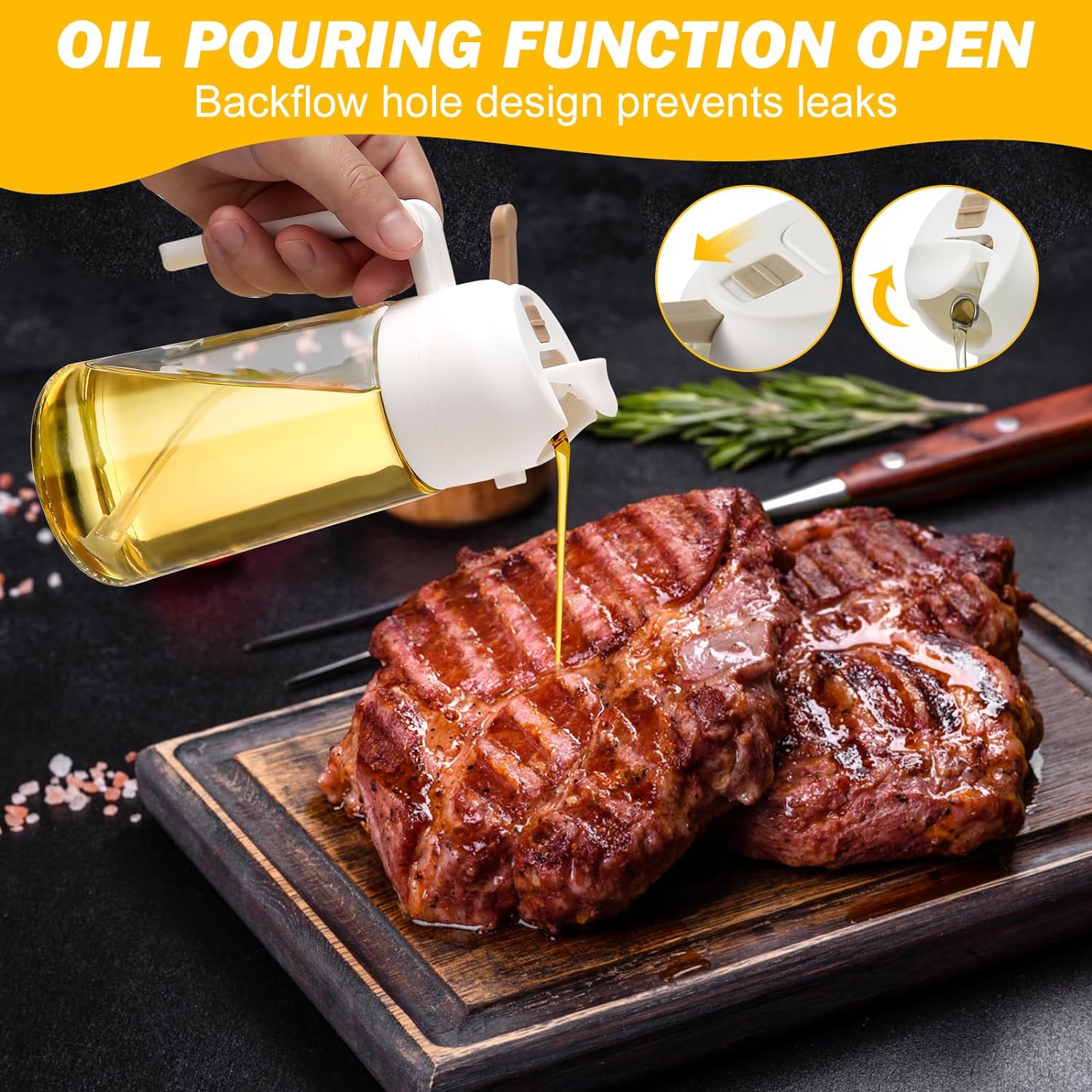 Dual-Function Oil Sprayer and Dispenser Set