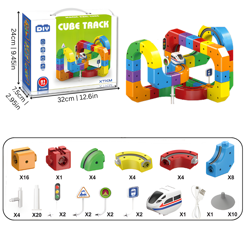 Modular Train Set for Kids - Encourages Learning & Play