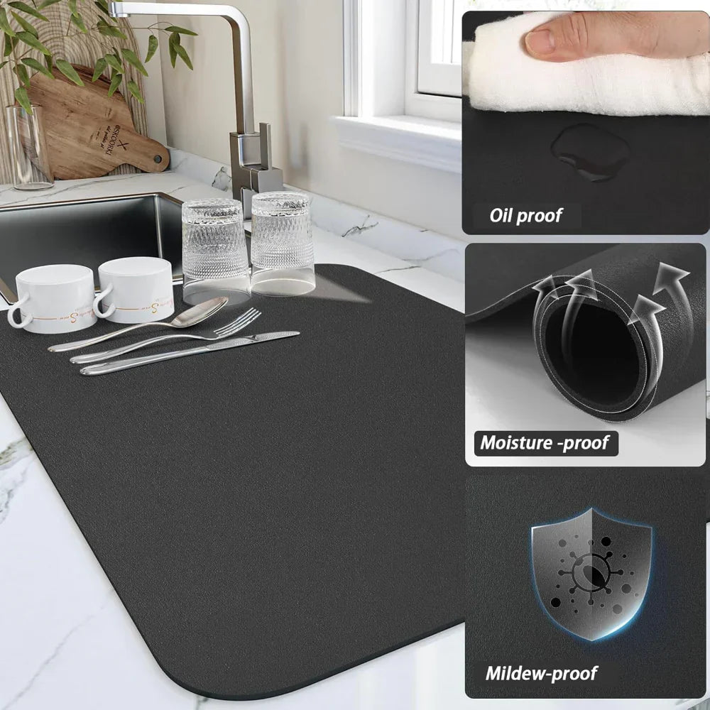 Effortless Kitchen Drying Mat with Ultra-Absorbent Surface