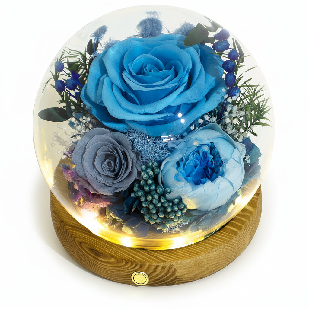 Illuminated Rose Keepsake Dome for Heartfelt Gifting