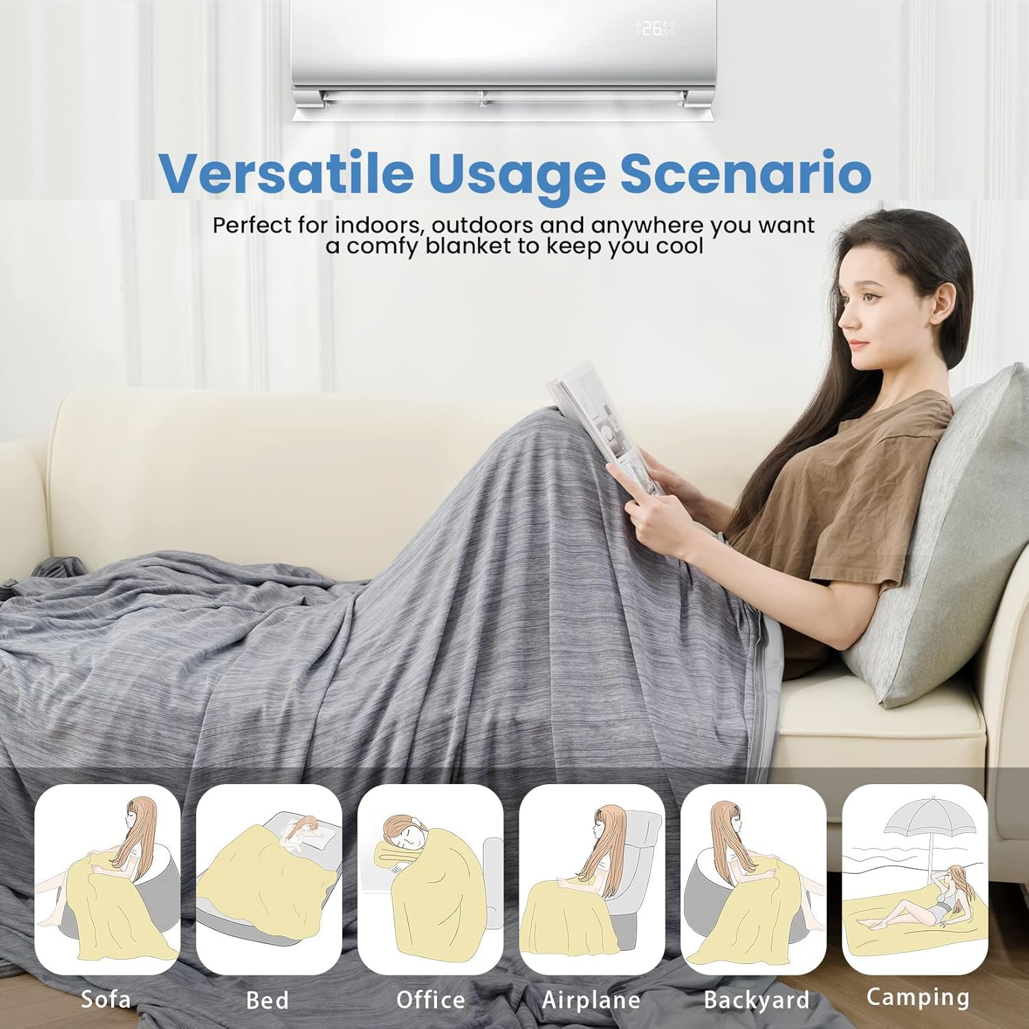 Lightweight Summer Cooling Blanket - Soft Comfort for Hot Sleepers