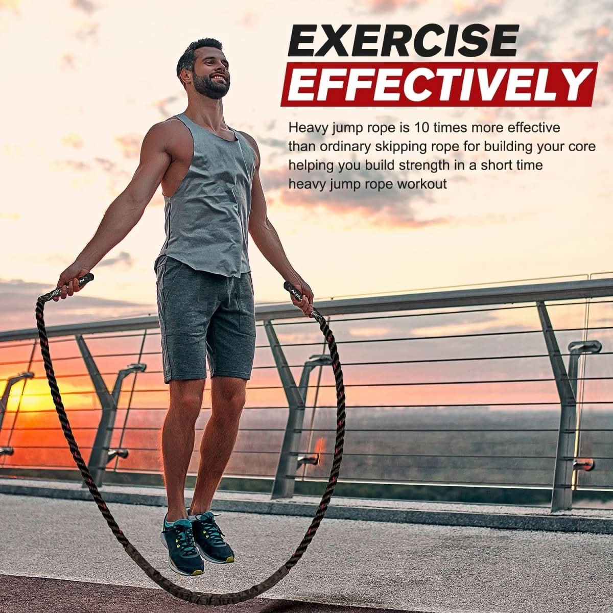 MaxFlex Weighted Jump Rope for Cardio and Strength Training