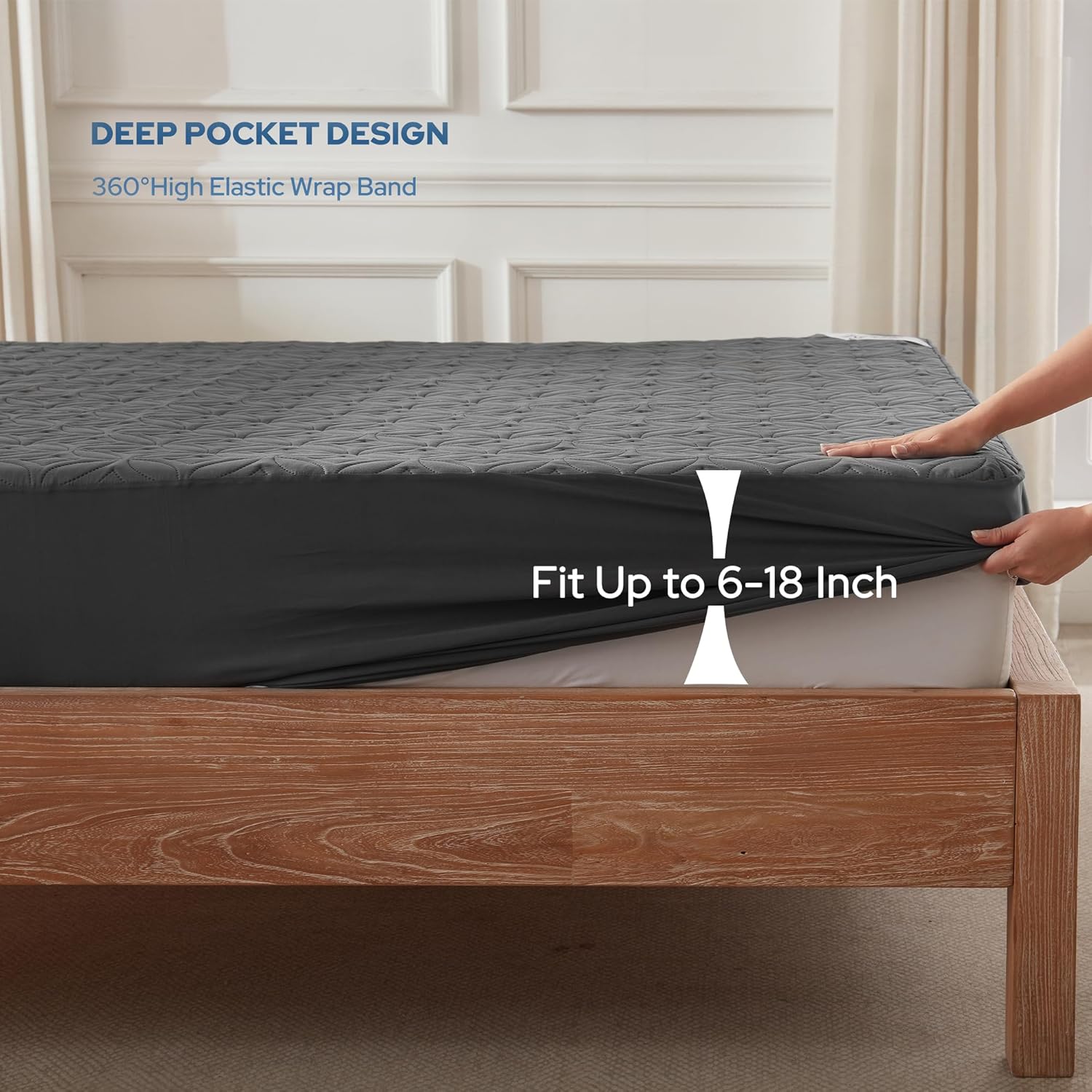 Waterproof Mattress Protector with Deep Pockets – Soft, Breathable Cover