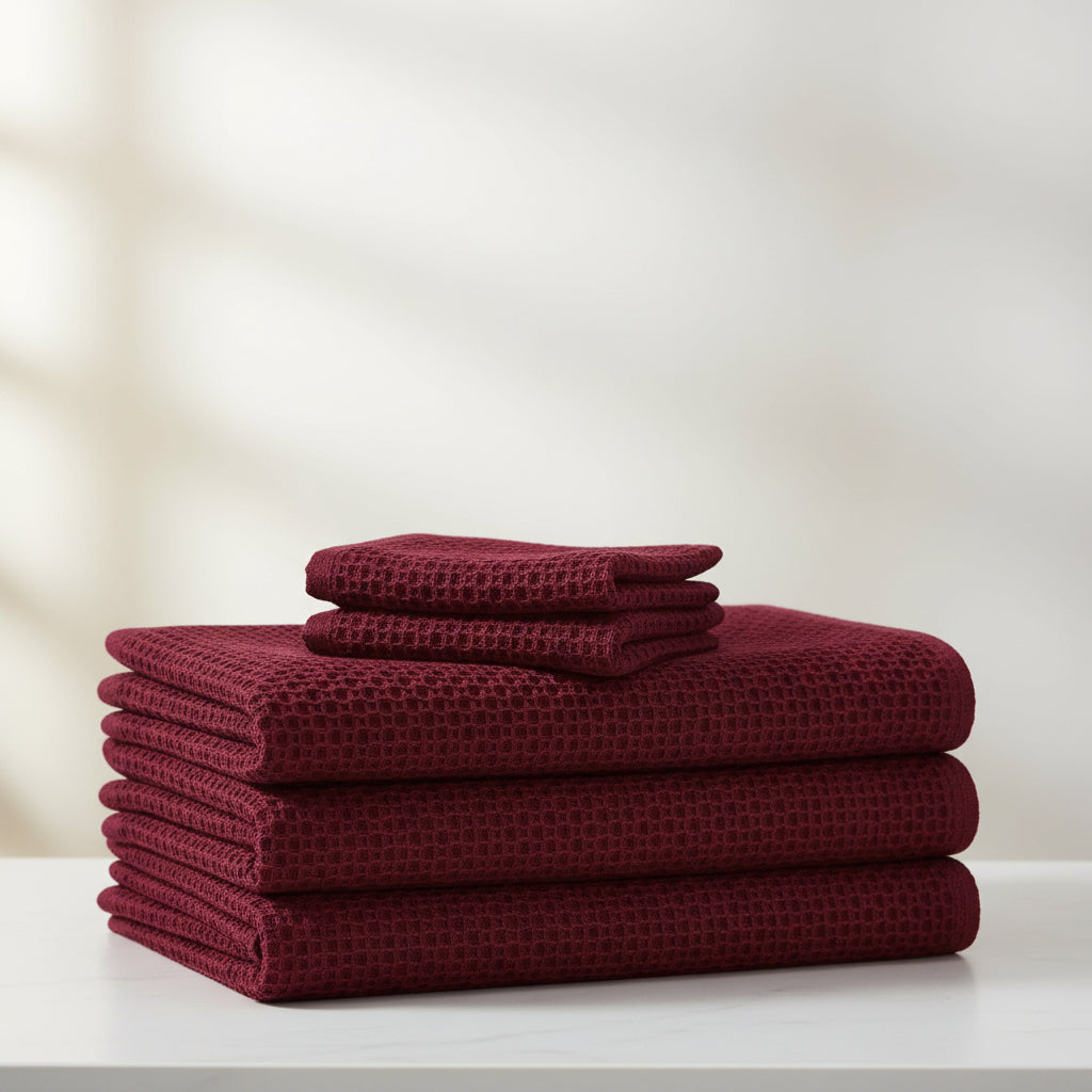 Premium Cotton Kitchen Cloths Set – Highly Absorbent Waffle Texture