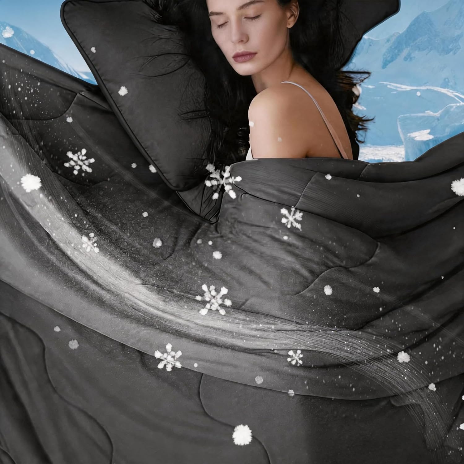 Lightweight Cooling Blanket Set with Pillowcases | Moisture-Wicking Fabric