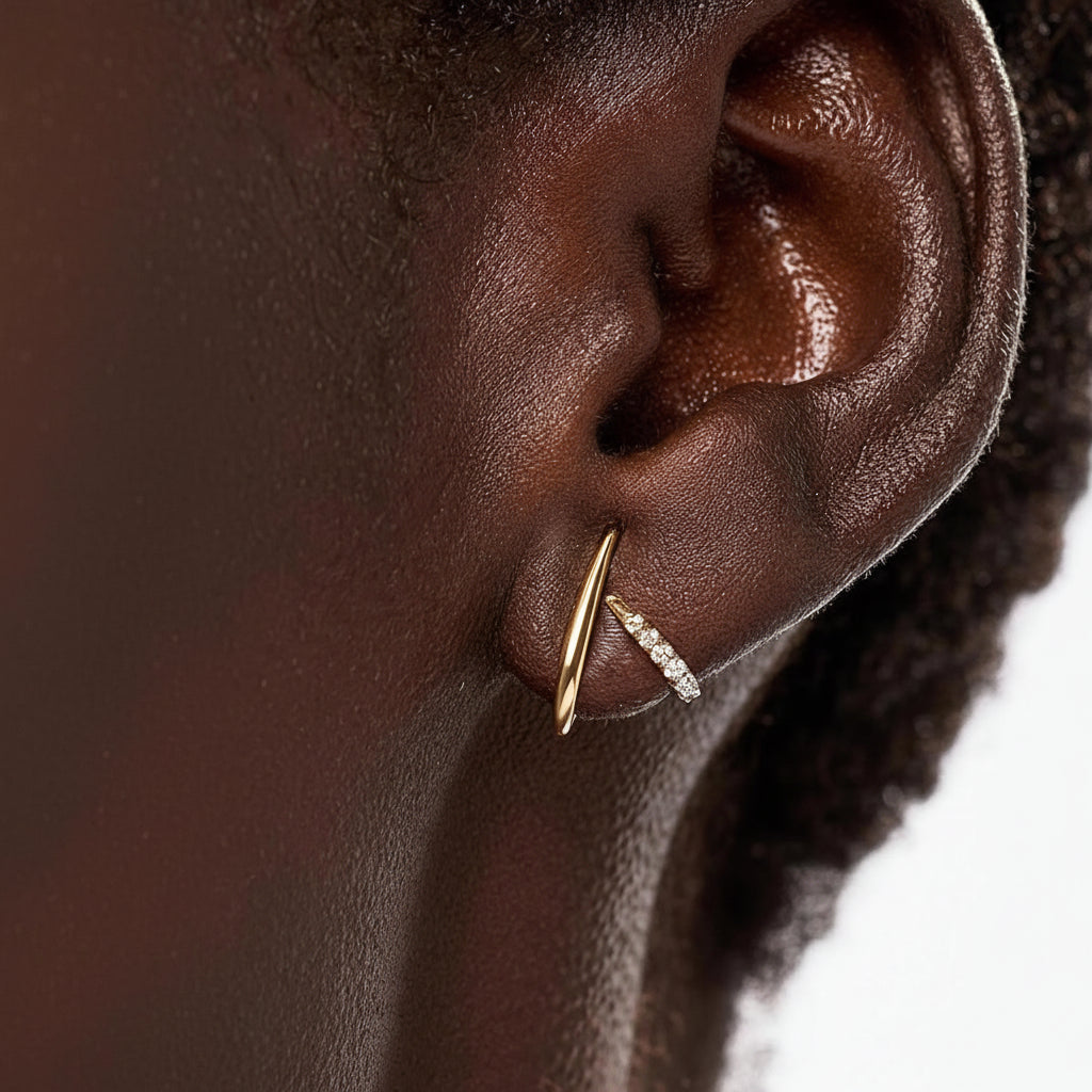 Stylish Gold X-Shaped Stud Earrings for Any Occasion