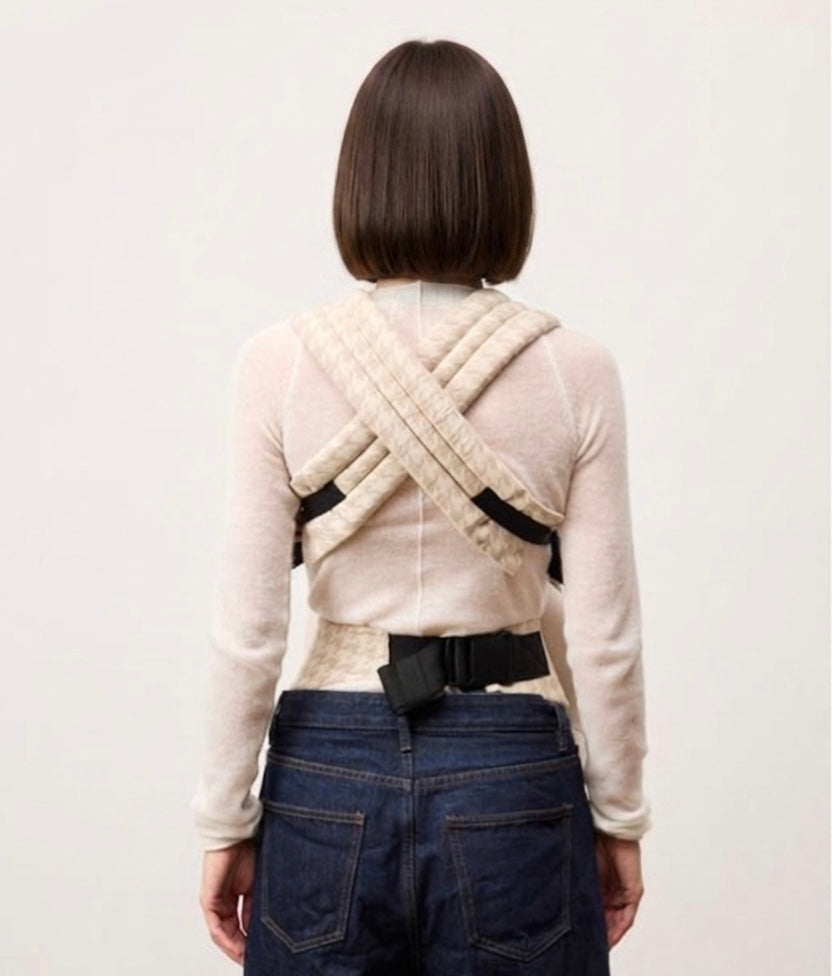 Baby Carrier with Ergonomic Design | 3 Carry Options | Houndstooth | 88% Cotton & Linen | For Newborns to Toddlers