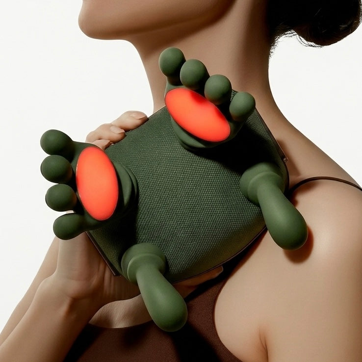 Wireless Neck and Shoulder Massager with Heat – 3 Speed Options, 15-Min Timer