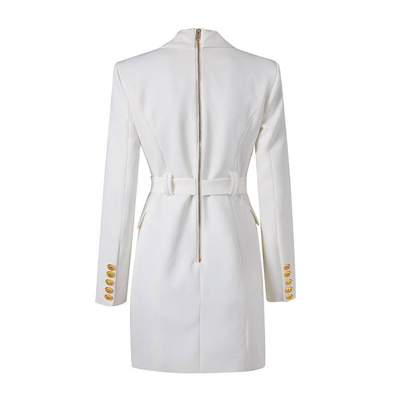 Women’s Blazer Dress | Belted Waist & Button Detail | High-Quality Fabric | Professional Fit