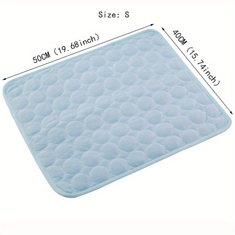 Cooling Mat for Dogs And Cats: Breathable, Washable Pet Bed with Polyester Fiber Filling, Ideal for Summer, Car Seat And Small House Covers, Dog Cooling Mat