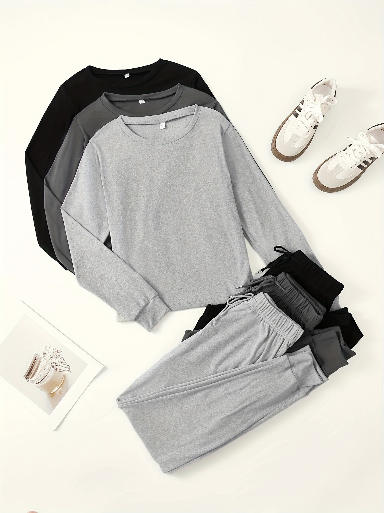 Lounge Set | Adjustable Joggers | All-Day Breathable Comfort | Polyester