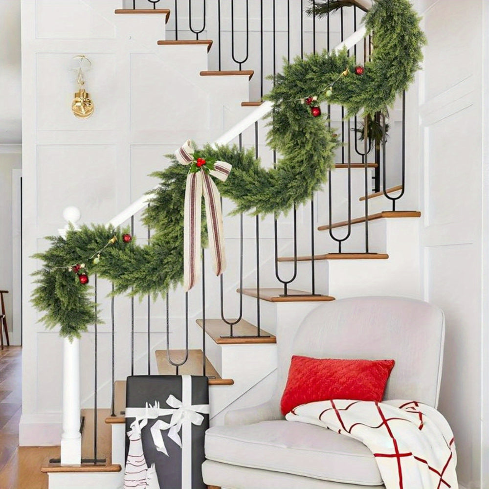 Elegant Holiday Garland with Faux Greenery for Versatile Decor