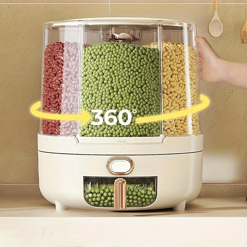 Revolving Airtight Food Storage Solution for Grains & Cereal