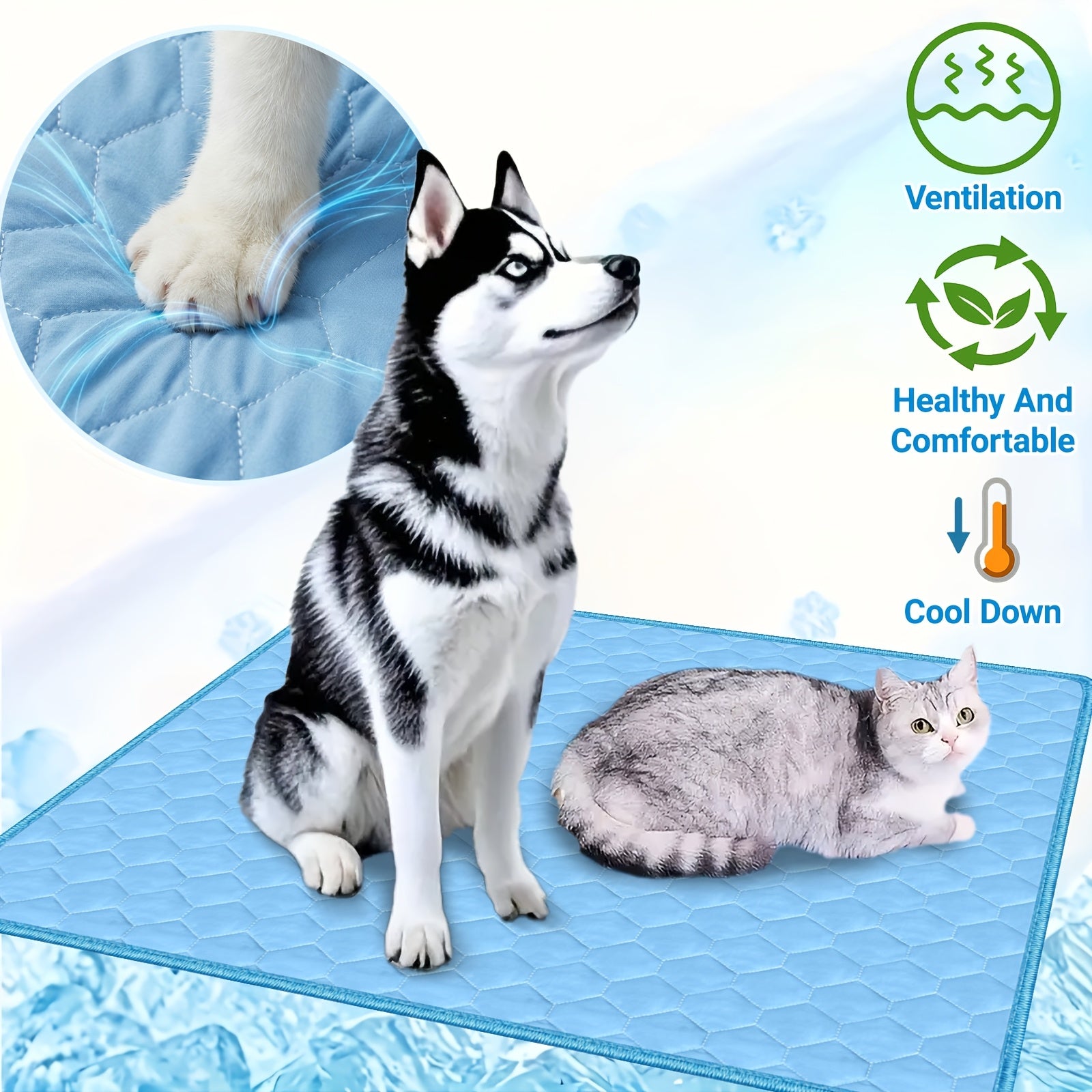 [2026 Ice-Cool Upgrade] Summer Pet Cooling Mat Cat Dog Bed | Highly Recommended by Pet Experts | Breathable Mesh Bed | Keeps Your Cat or Dog Cool and Comfortable All Summer Long, Suitable for Small, Medium, and Large Pets