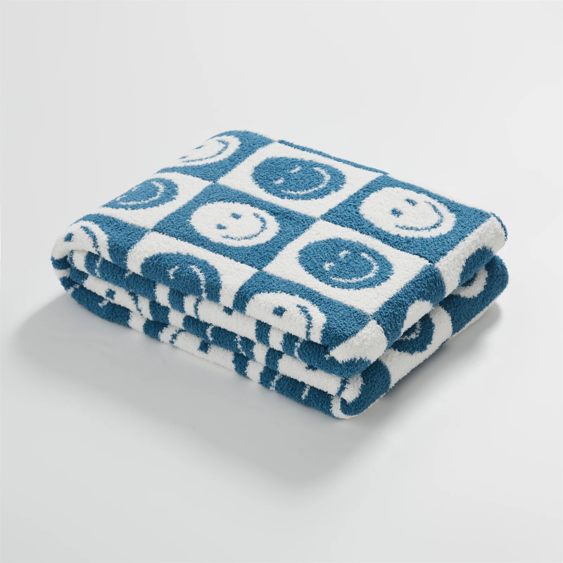 Smiley Face Blanket | Eye-Catching Design | Cozy and Warm Comfort | Polyester