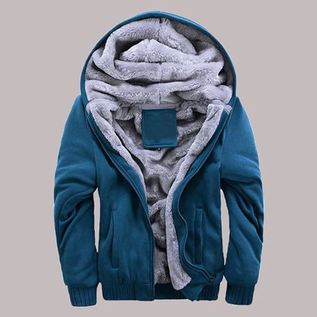 Men's Winter Jacket | Fleece Lined | Adjustable Hood and Pockets | Breathable