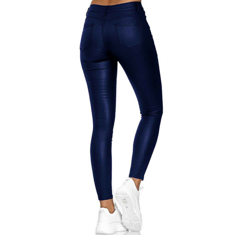 Women’s Skinny Jeggings | Slim Fit PU Leather-Look | Machine Washable | Comfortable Everyday Wear
