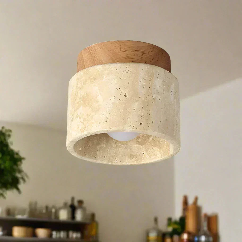 SereneGlow Soft Cream Japanese Ceiling Light for Modern Spaces