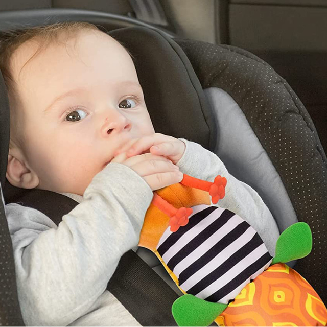 Stuffed Plush Caterpillar Rattle for Babies – Sensory Toy