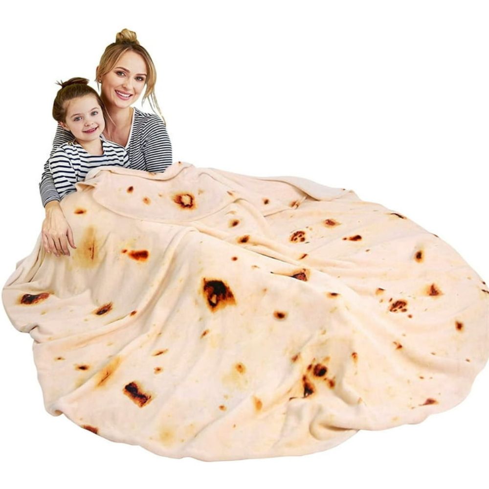 Tortilla Blanket for Food Lovers - Burrito Design
