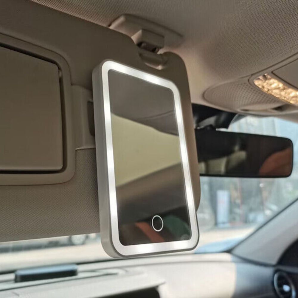 LED Vanity Mirror Attachment for Cars – Illuminated Makeup Mirror