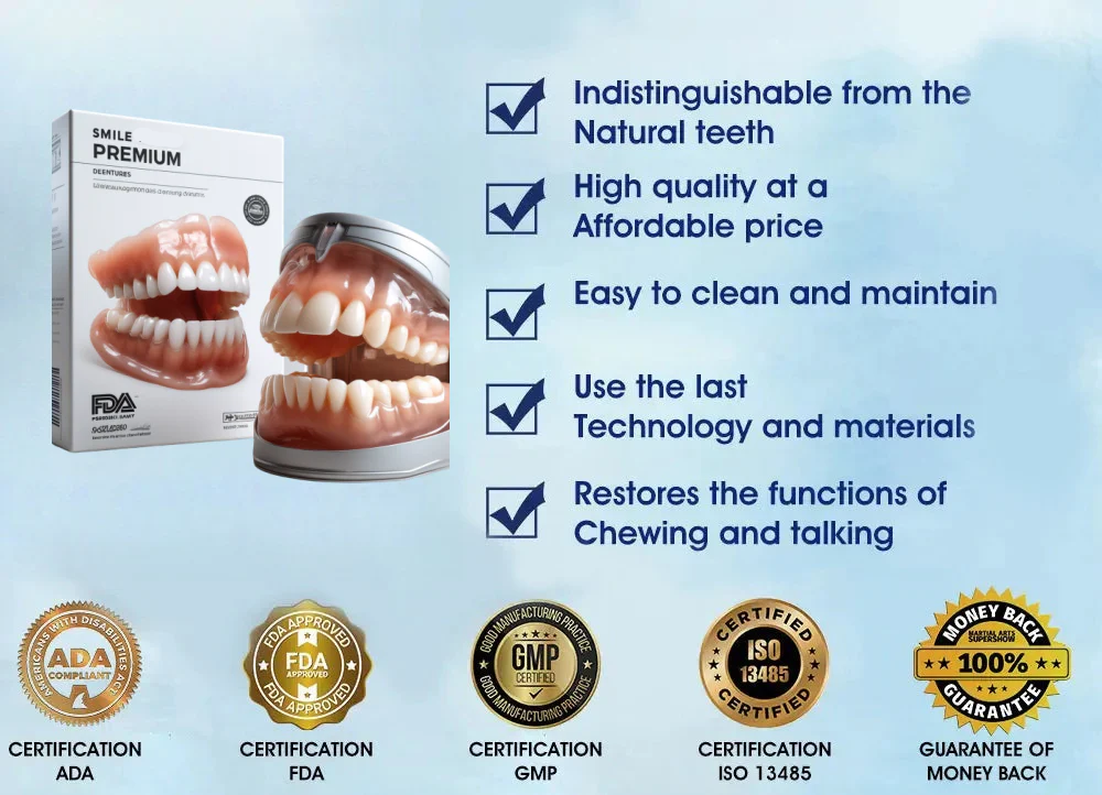 Personalized Complete Dentures – Authentic Ivory & White Smile