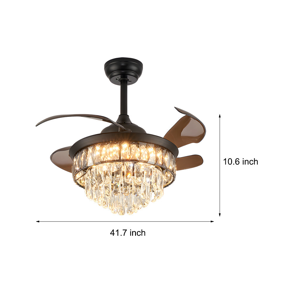 20'' Indoor Taavita Retractable Blades Ceiling Fan with LED Lights