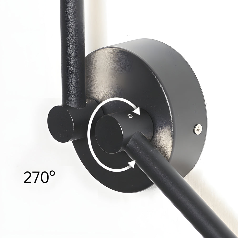 1 PC Black Modern Rotatable Linear LED Wall Sconce Light by Taavita