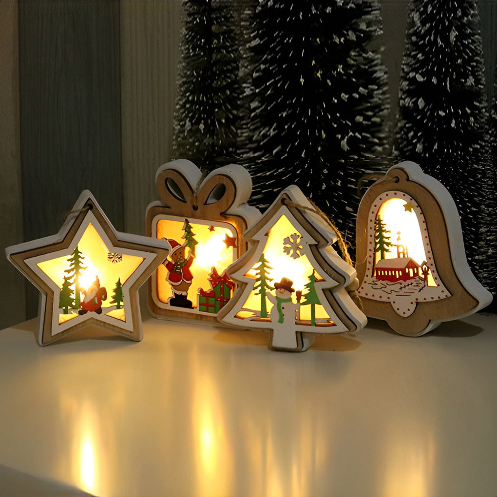 2 Pc Taavita Modern Creative Hanging Ornaments Decorations with Button Battery