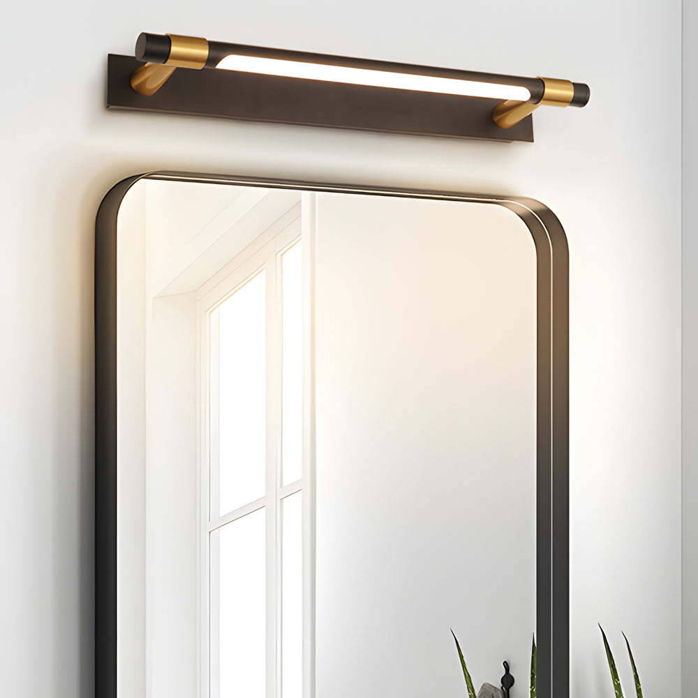 120° Rotatable Dimmable Metallic Strip LED Bath Bar Vanity Light, 18.9''/24.8'' L by Taavita