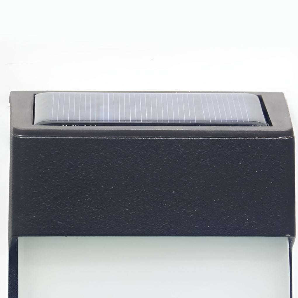 2 Pcs Waterproof Outdoor Solar LED Light-Controlled Rectangular Sconce Lighting