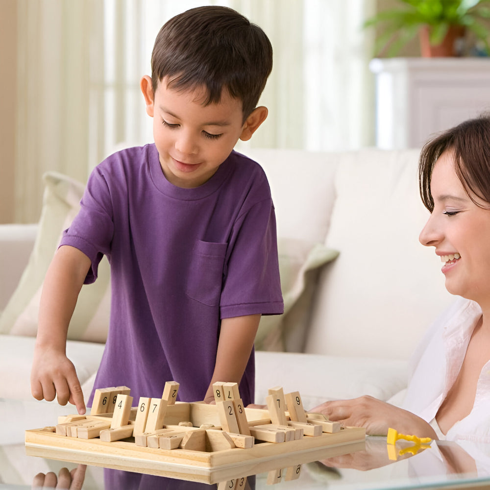 Family-Friendly Wooden Math Game for Fun Learning