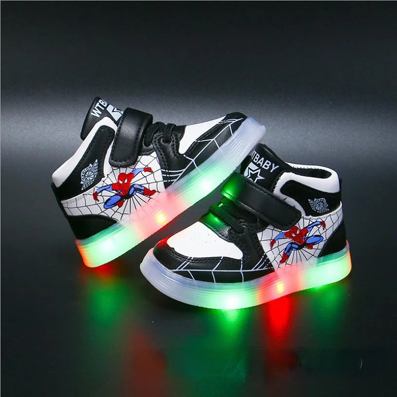 Kids' Sneakers | LED Light-Up Outsole & Velcro Strap | PU Upper & Cotton Insole | Comfortable Fit