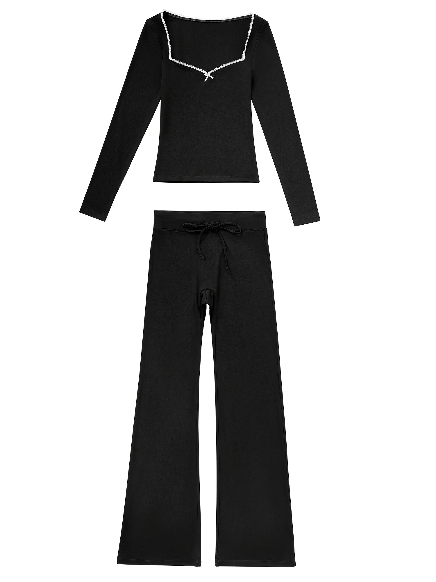 Women’s V-Neck Pants | Stretchy Fit | Comfortable Everyday Wear | Rayon Blend