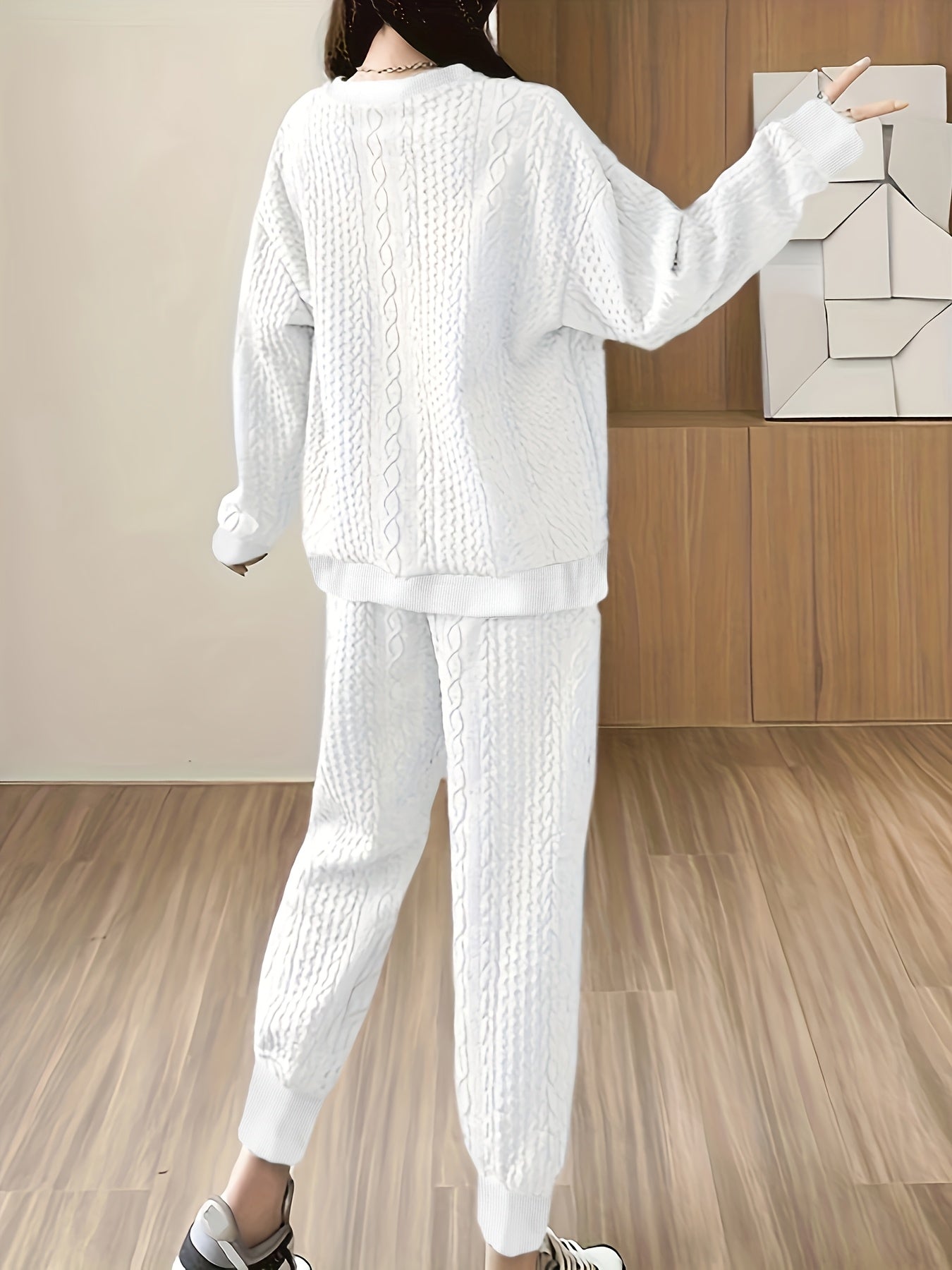 Crew Neck Sweater | Solid Color | Breathable Comfort | Polyester